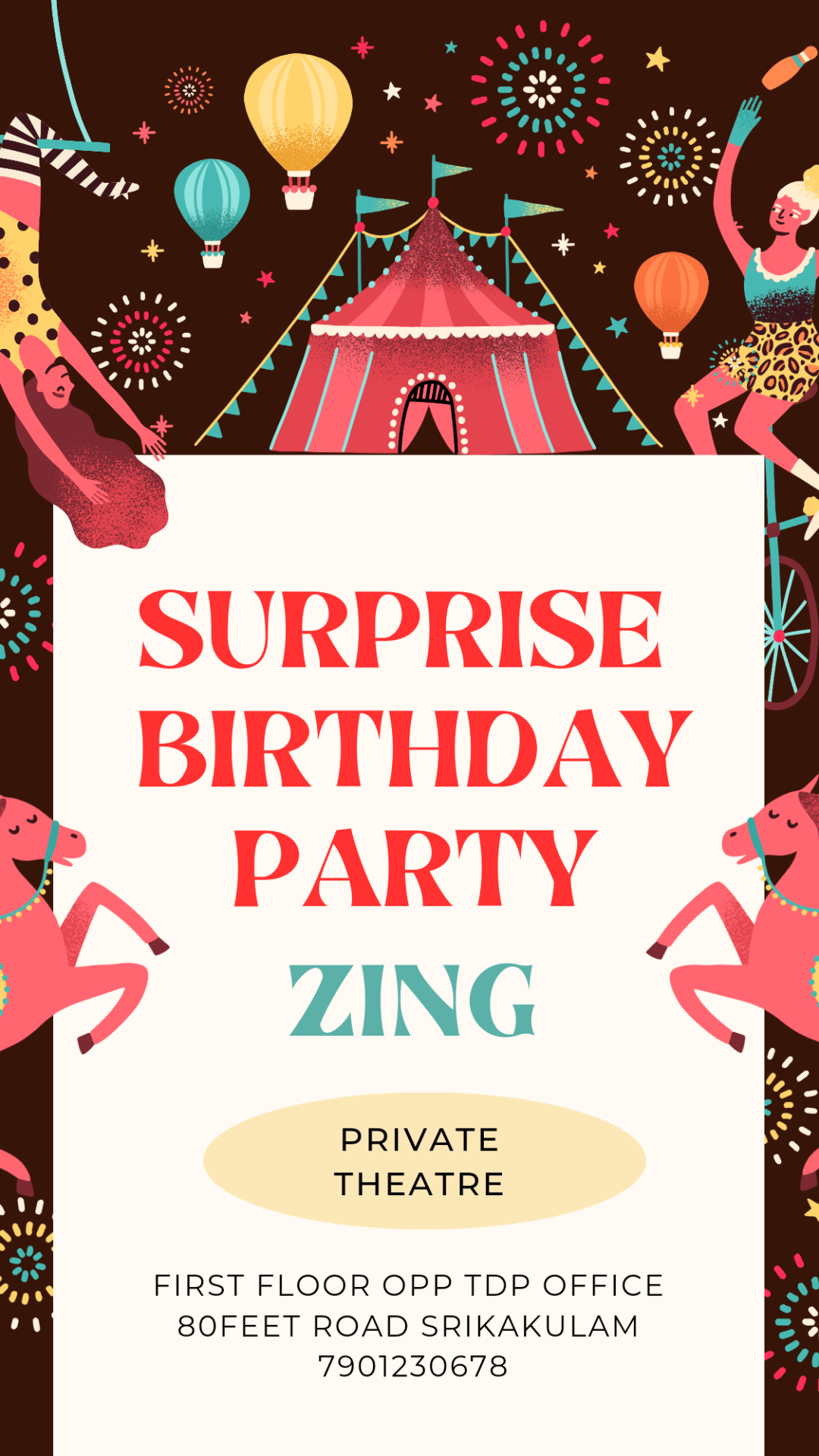 Colorful Simple Illustration Circus Decor Kids Birthday Party Invitation Fl_20240613_121338_0000